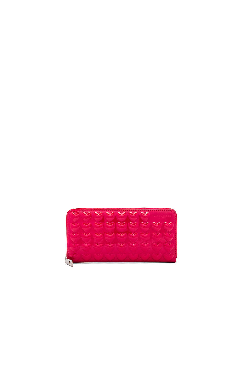 MARC JACOBS Embossed Solid Heart Continental Wallet, Cambridge Red ...