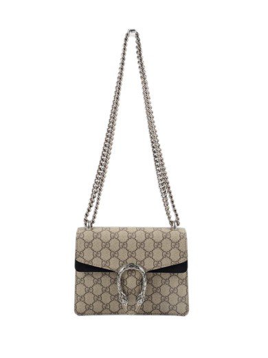 GUCCI Dionysus Gg Supreme Mini Coated Canvas And Suede Shoulder Bag in ...