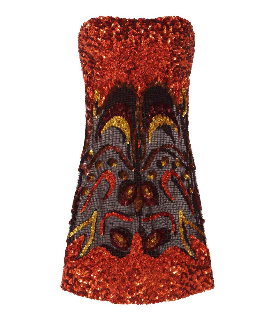 TOM FORD Sequin-Embellished Mini Dress, Oraege-Piek | ModeSens