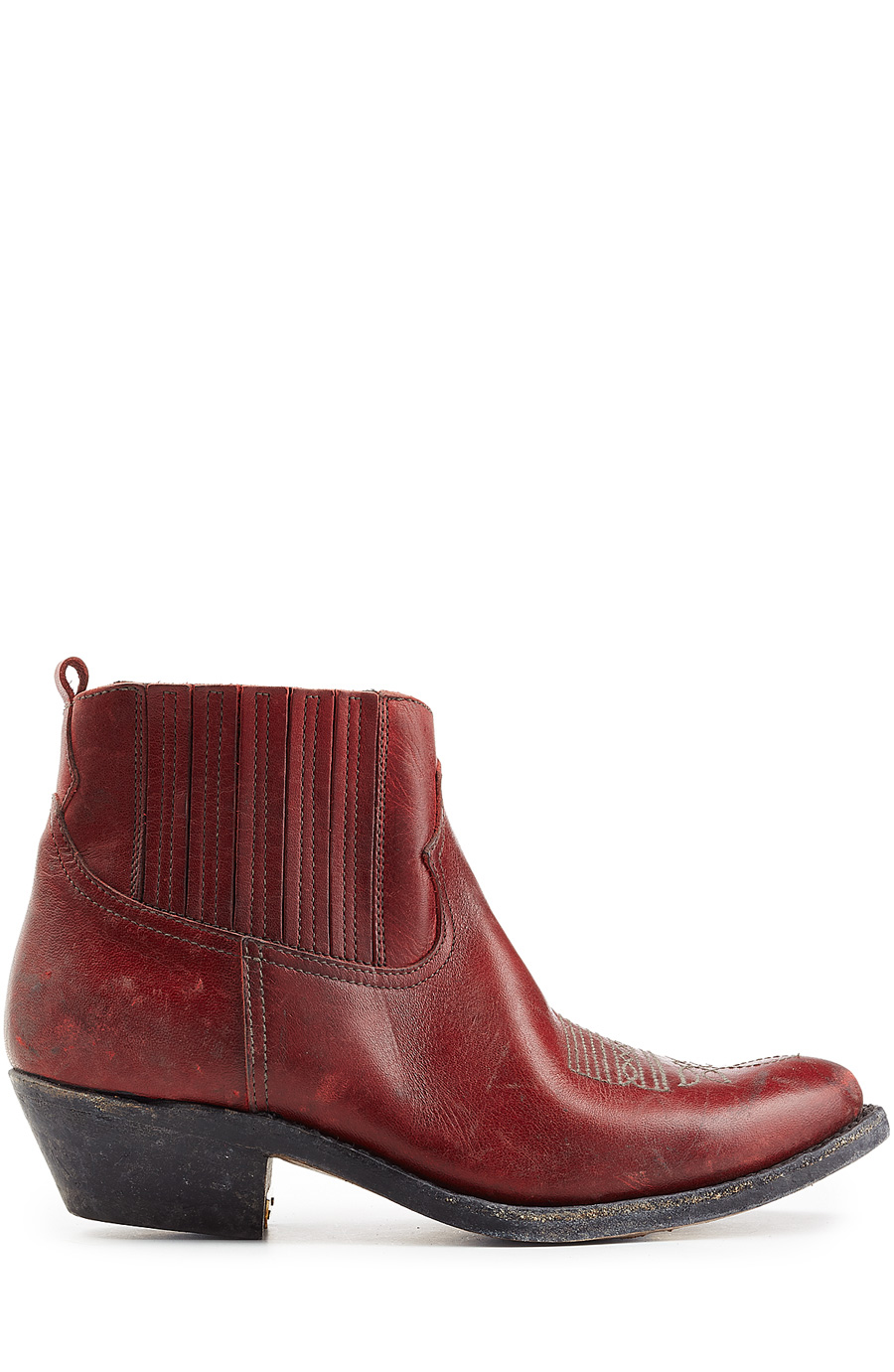 GOLDEN GOOSE Brielle Leather Ankle Boots in Red | ModeSens