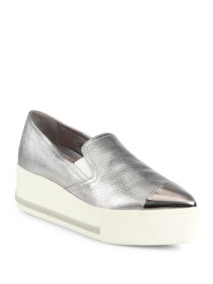 2 Stores In Stock: MIU MIU Cap Toe Madras Metallic Leather Platform ...