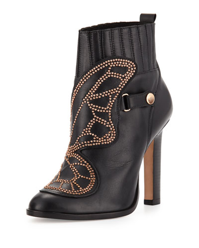 SOPHIA WEBSTER Karina Studded Butterfly 100Mm Bootie, Black in Black ...