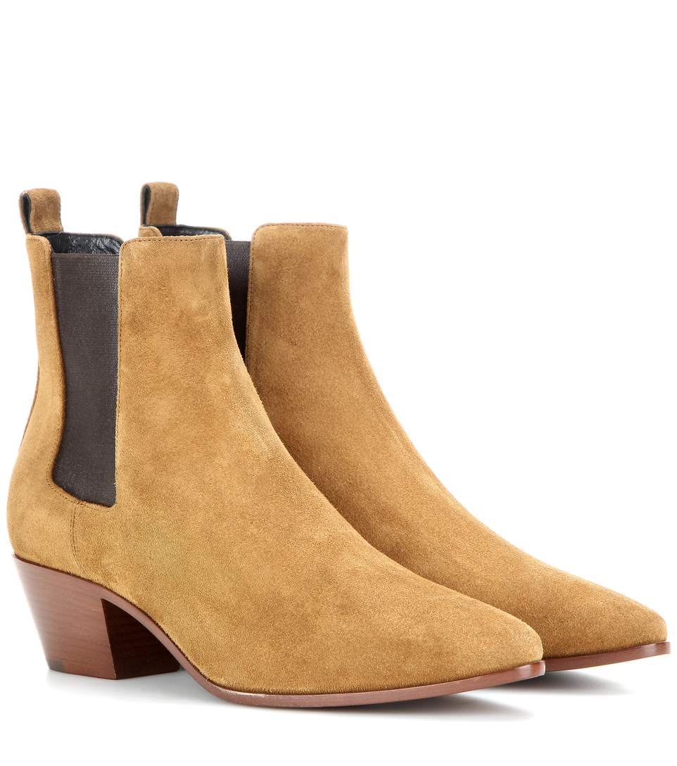 yves saint laurent suede ankle boots