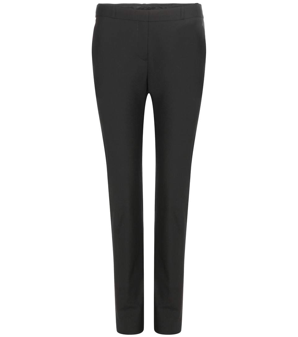 THE ROW Franklin Stretch Wool Trousers in Llack | ModeSens