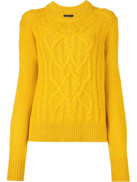ISABEL MARANT Gayle Irish Baby Alpaca Sweater, Yellow | ModeSens