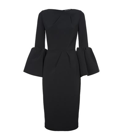 ROKSANDA 'Margot' Lantern Sleeve Zip Cady Dress in Black | ModeSens