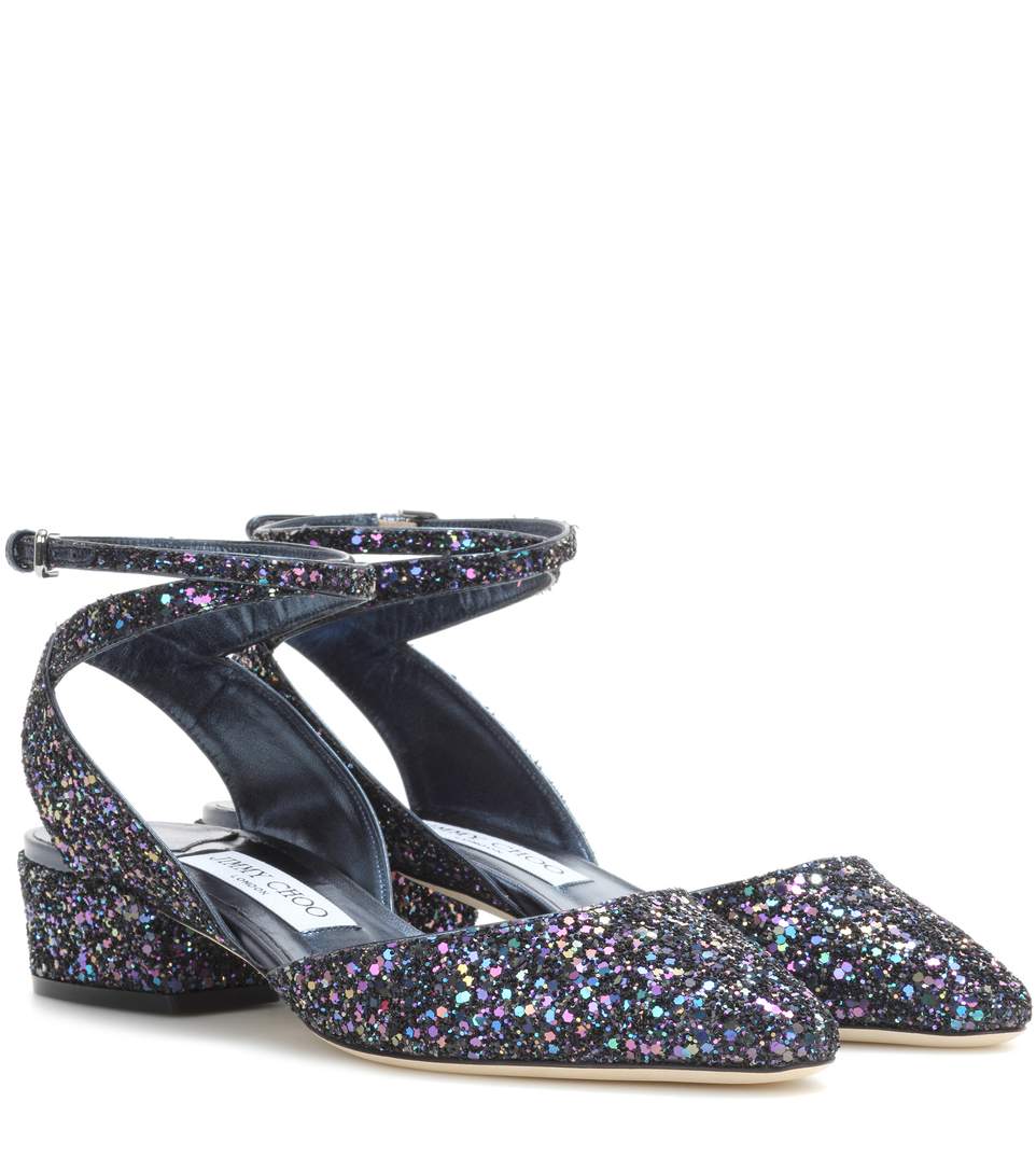 2 Stores In Stock: JIMMY CHOO Vicky 30 Glitter Pumps, Petrol | ModeSens