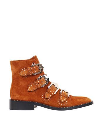 10 Stores In Stock: GIVENCHY Elegant Studded Suede Ankle Boot, Caramel ...