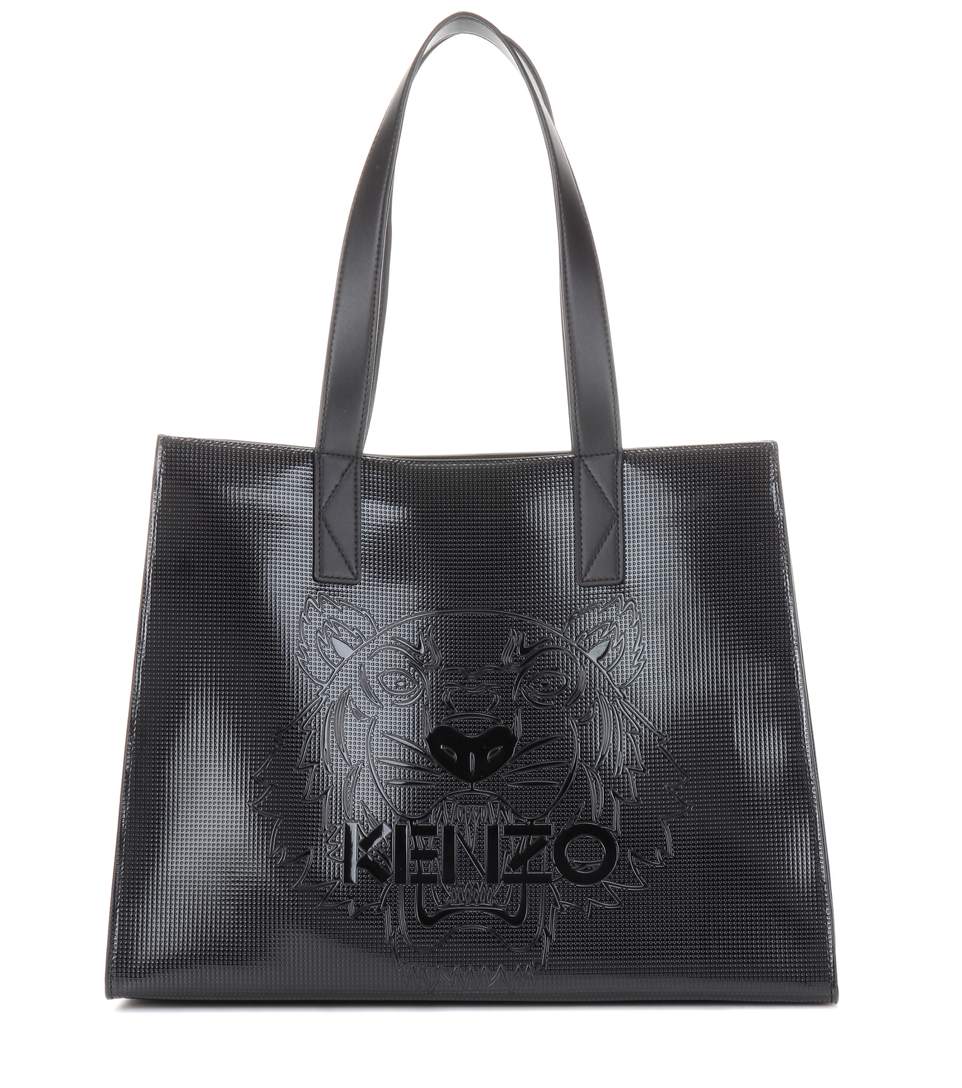 KENZO Tiger Embossed Tote Bag, Black ModeSens