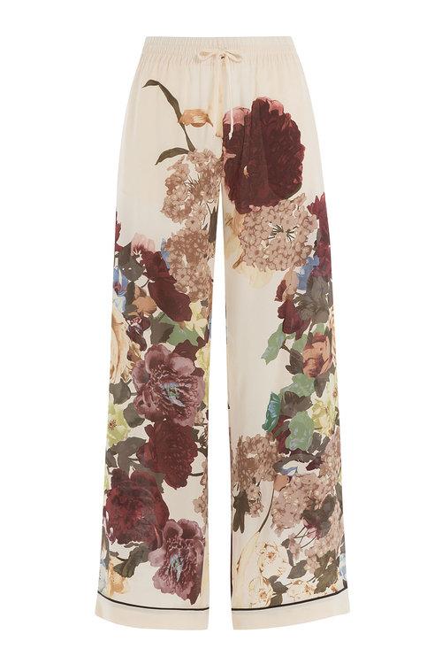 VALENTINO Women’S Wide Leg Floral Printed Pyjama Pants In Ivory in ...