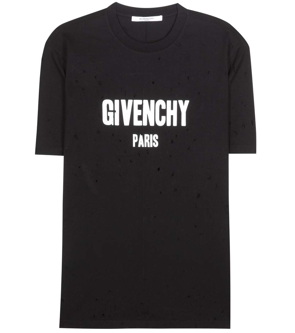 3 Stores In Stock: GIVENCHY Oversize Destroyed Cotton Jersey T-Shirt ...