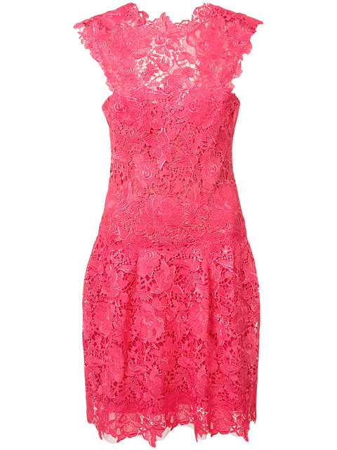 MONIQUE LHUILLIER Structured Dress in Cherry | ModeSens