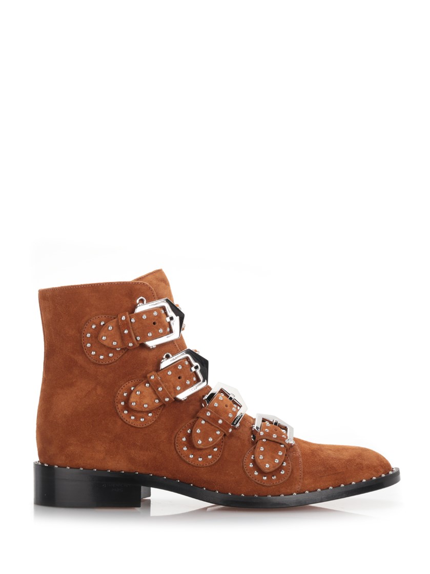 10 Stores In Stock: GIVENCHY Elegant Studded Suede Ankle Boot, Caramel ...