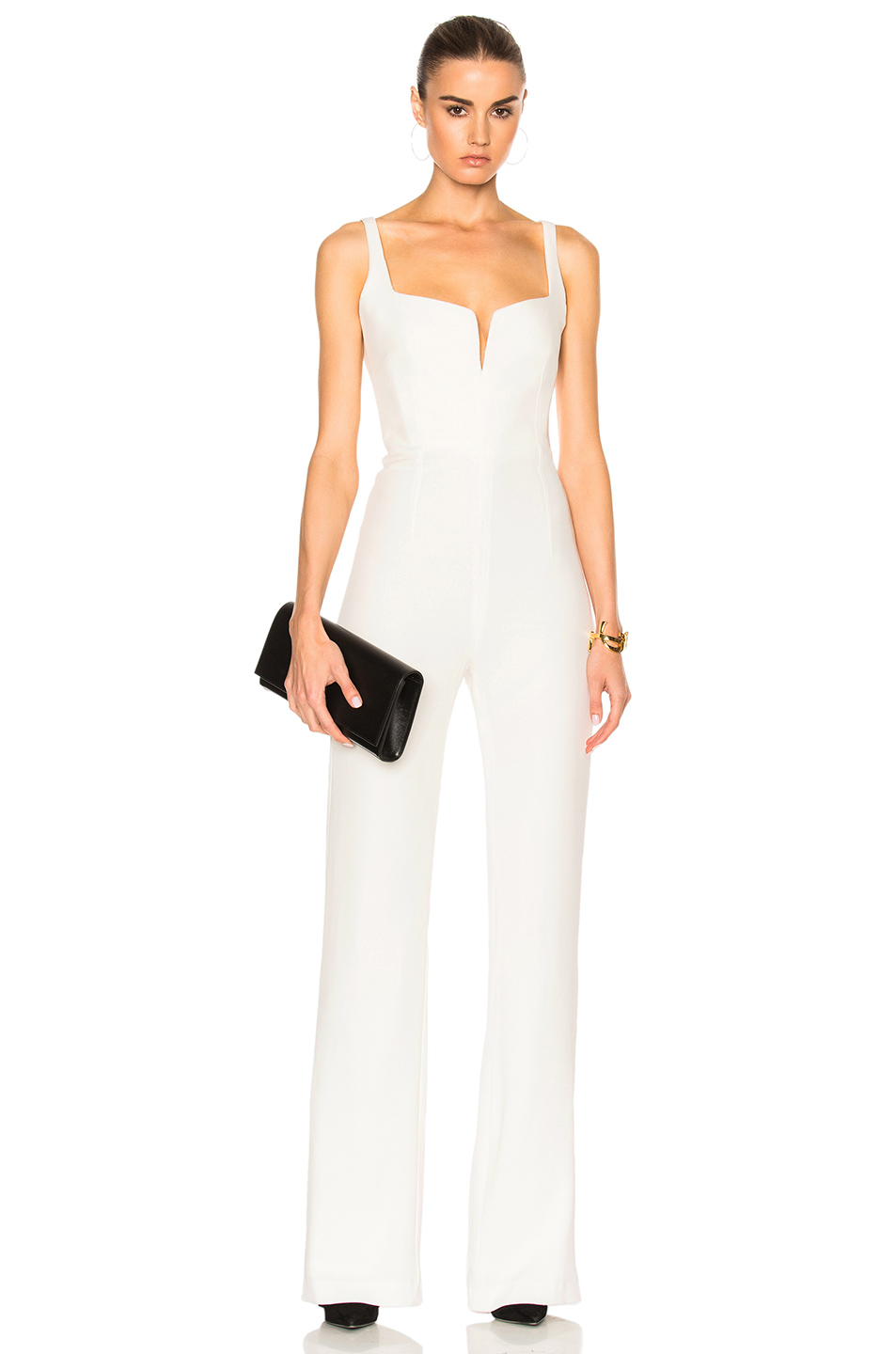 GALVAN Signature Corset Jumpsuit in White ModeSens