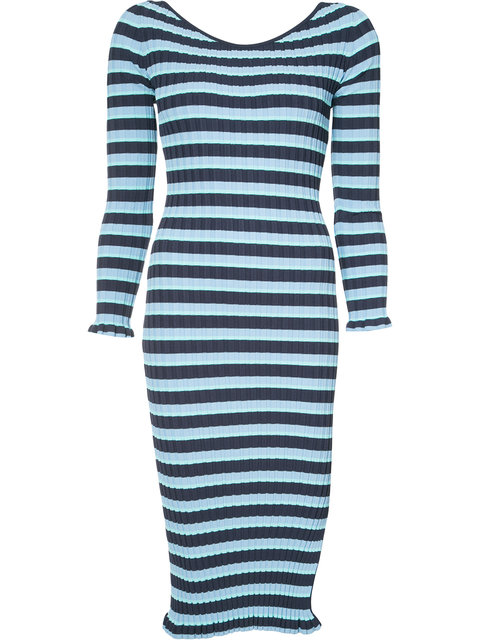 ALTUZARRA Socorro Striped Off-The-Shoulder Dress, Blue in Additional ...