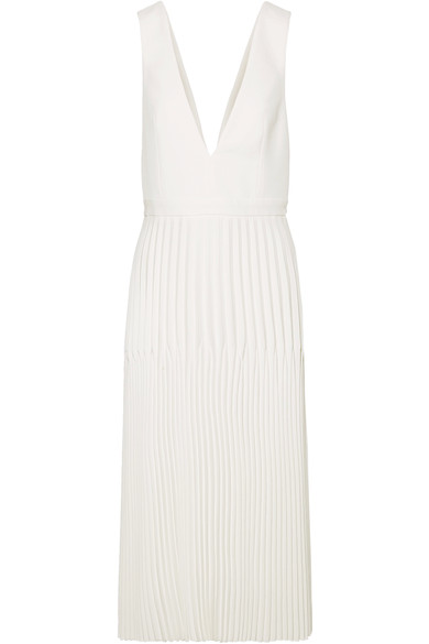 DION LEE Pleated Piqué Maxi Dress | ModeSens
