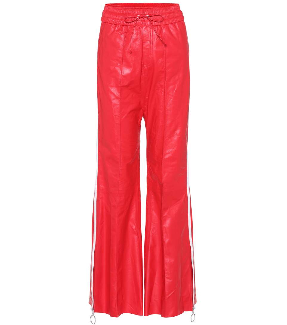 OFF-WHITE Flared Side-Slit Trousers, Red Eo Col | ModeSens