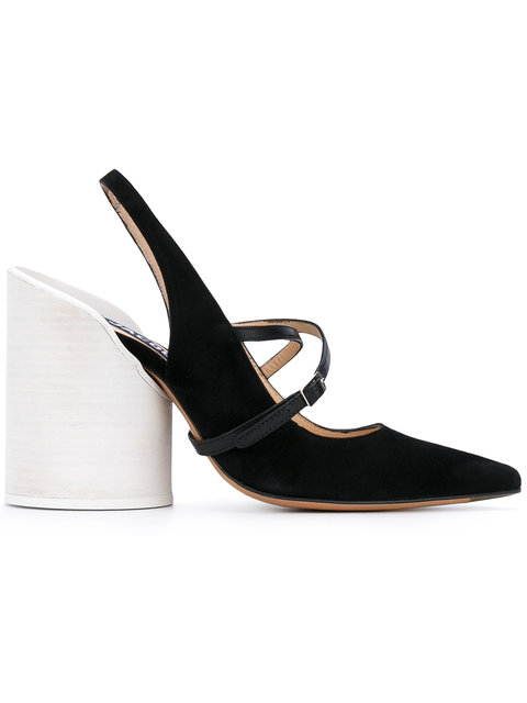 JACQUEMUS Chunky Heel Pointed Pumps | ModeSens