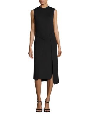 DKNY Sleeveless Crewneck Dress, Black | ModeSens