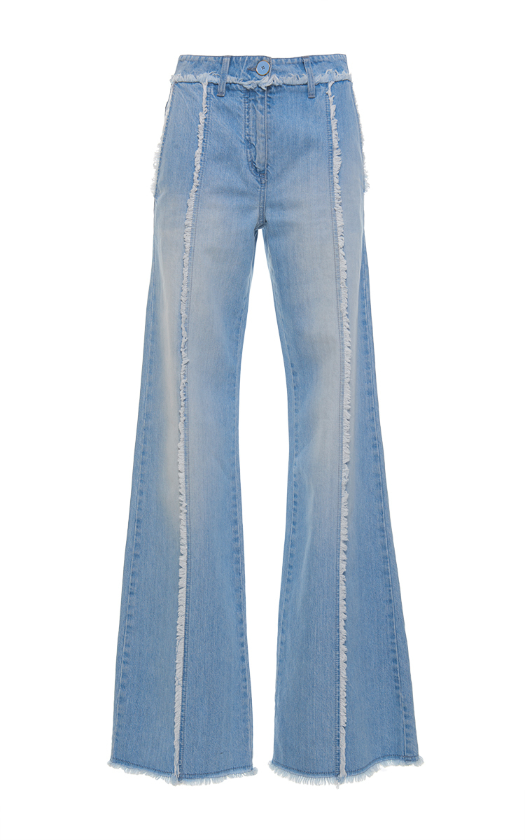 BLUMARINE Fringe Jeans | ModeSens