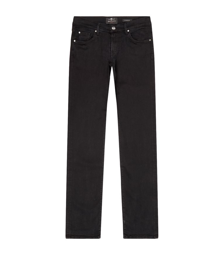 7 FOR ALL MANKIND Standard Luxe Performance Plus Jeans in Black | ModeSens
