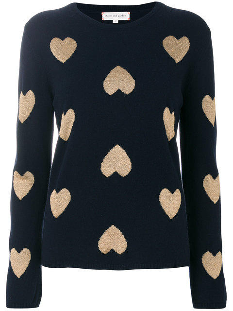 CHINTI AND PARKER Heart Embroidered Sweater | ModeSens