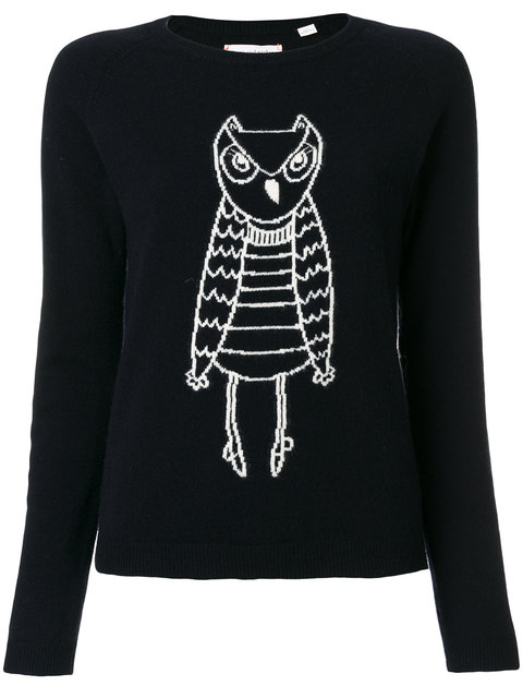 CHINTI AND PARKER Cashmere Owl Outline Sweater | ModeSens