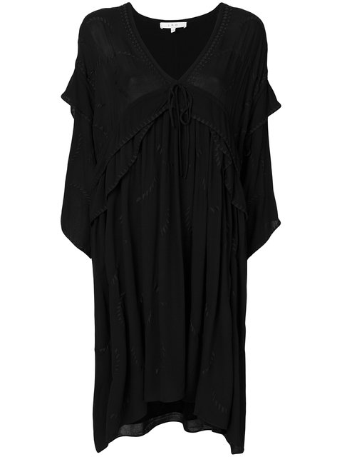 IRO Embroidered Edge Detail Dress in Black | ModeSens