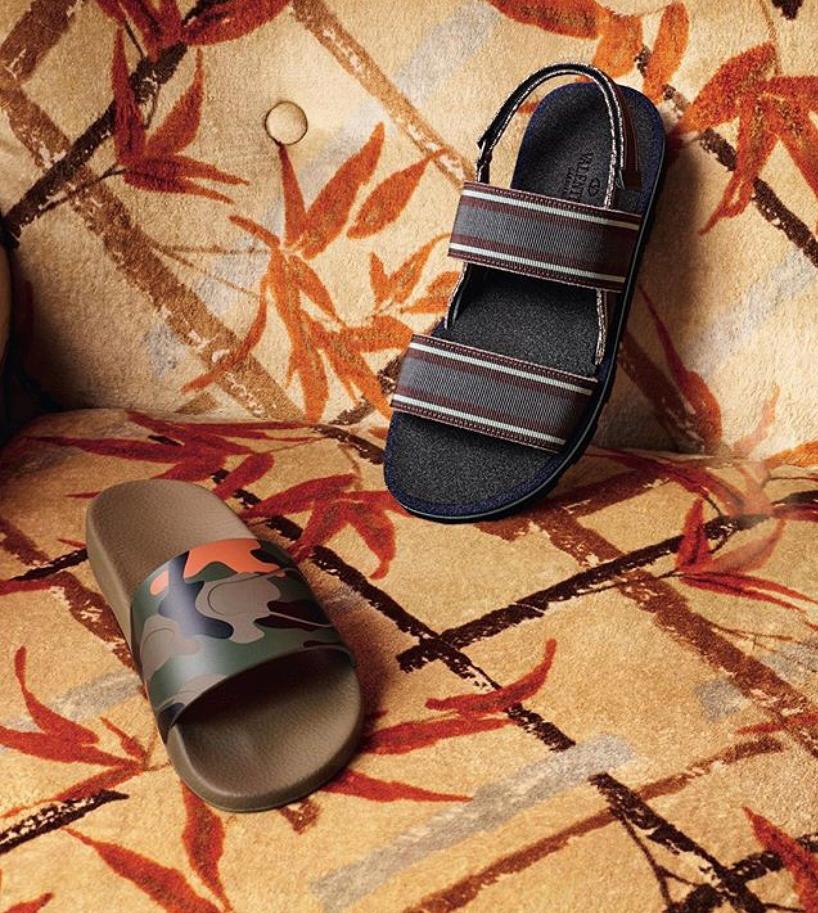 valentino camo sandals