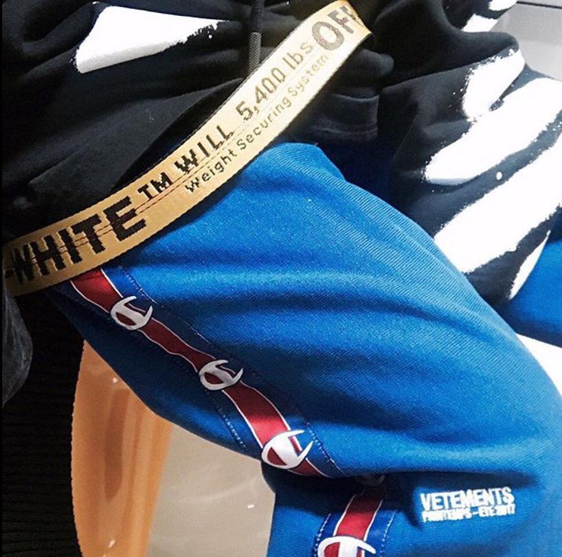 vetements x champion pants
